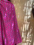 Hot Pink Geometric Herringbone Prayer Shawl | Bold Energy Khushoo Esdalat