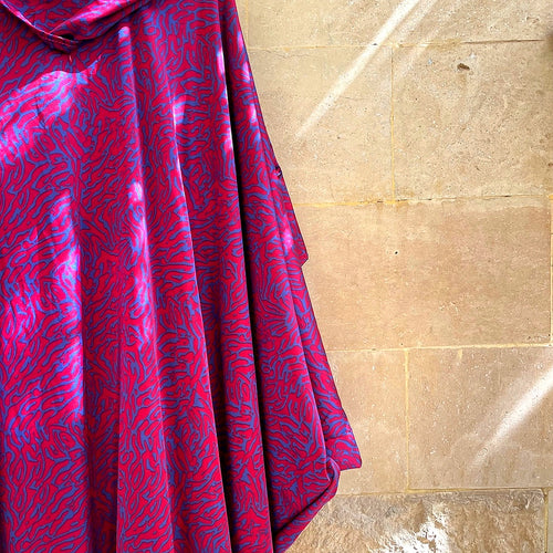 Burgundy Red Elegant Prayer Shawl | Premium Khushoo Esdalat