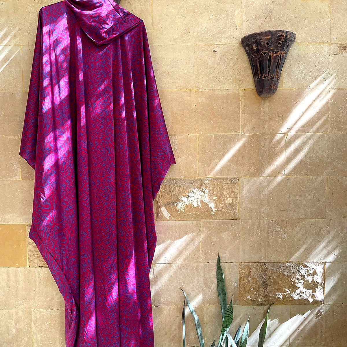 Burgundy Red Elegant Prayer Shawl | Premium Khushoo Esdalat