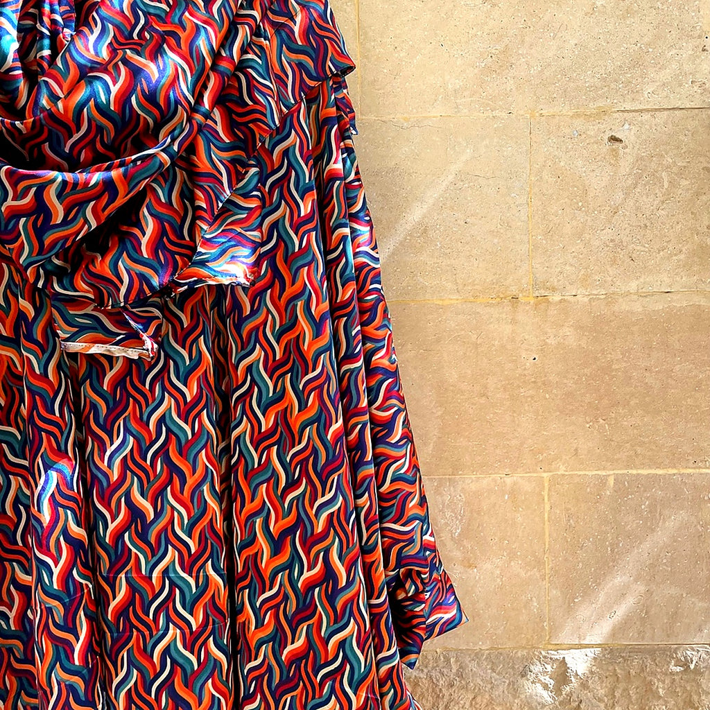 Vibrant Geometric Prayer Shawl | Modern Khushoo Esdalat