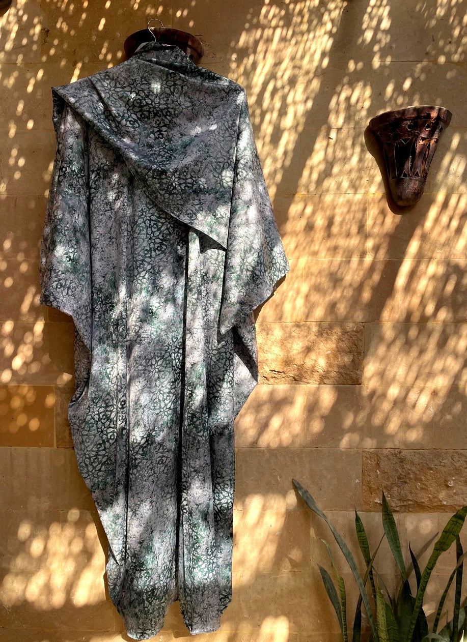 Soft Pastel Watercolor Prayer Shawl | Serene Khushoo Esdalat