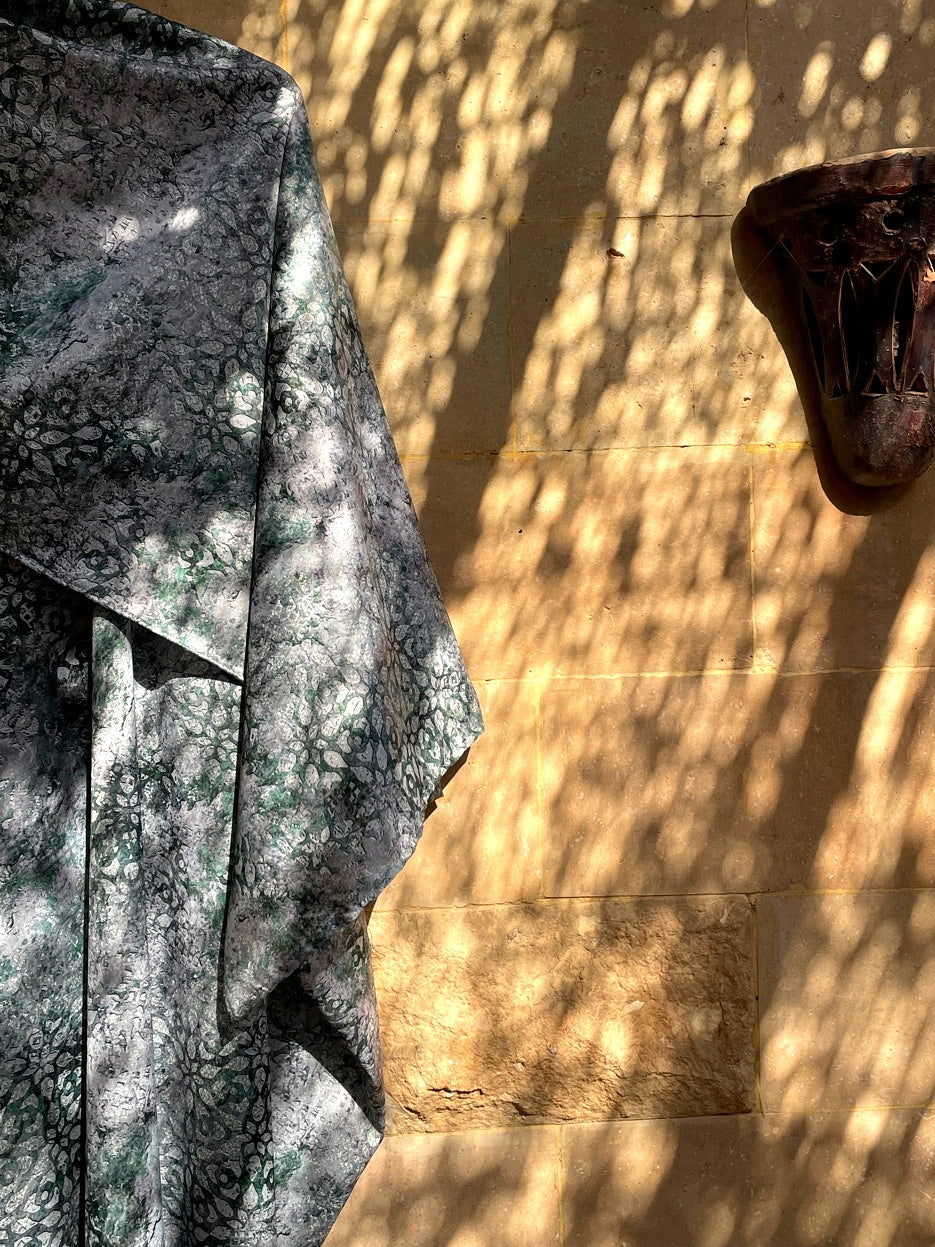 Soft Pastel Watercolor Prayer Shawl | Serene Khushoo Esdalat